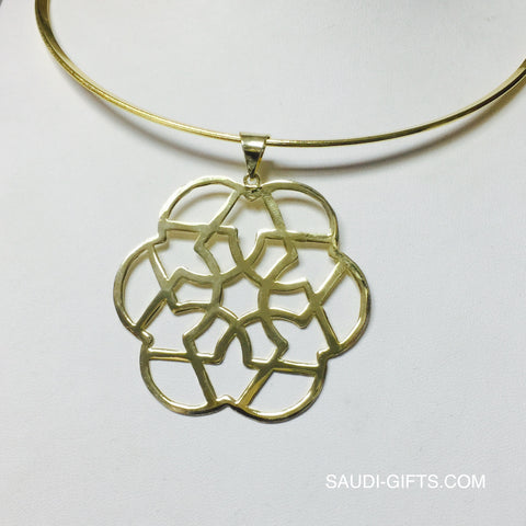 Necklace with Six Fold Star Outline