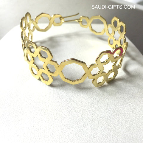 Cuff Bracelet with Six Fold Star