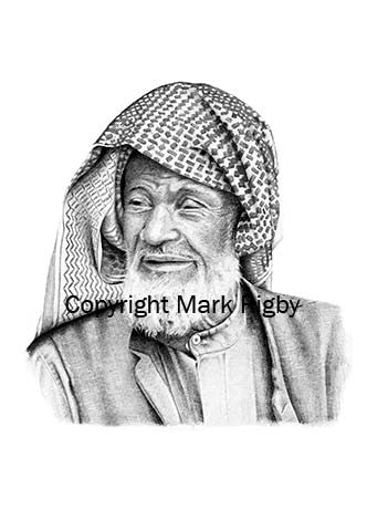 Pencil Drawing 'Carpet Seller Portrait'