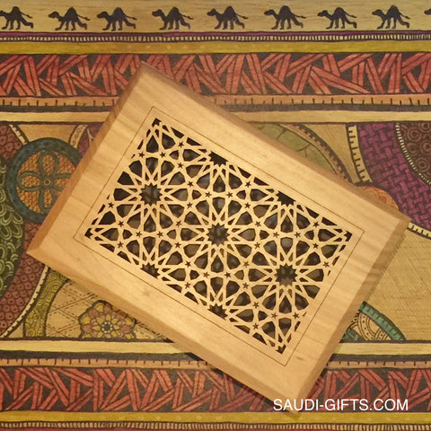 Wooden Box with Islamic Geometric Design