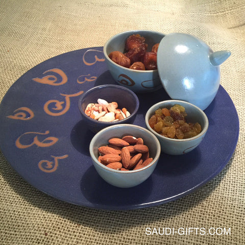 Pottery Set - Platter with cups