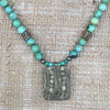 Necklace with Antique Bedouin Pendant and Turquoise