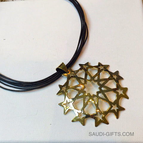 Necklace with Ten Fold Star Outline
