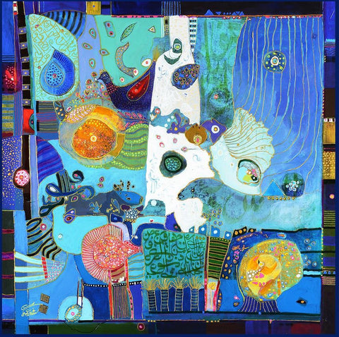 Annada Silk Art Scarf 'Lulu Wa Marjan'