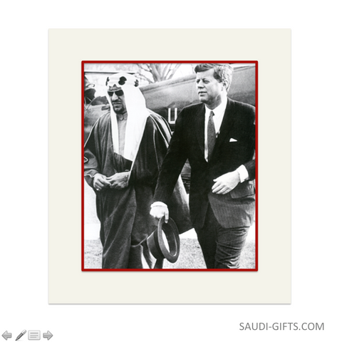 Historical Reproduction "King Saud with President John F. Kennedy"