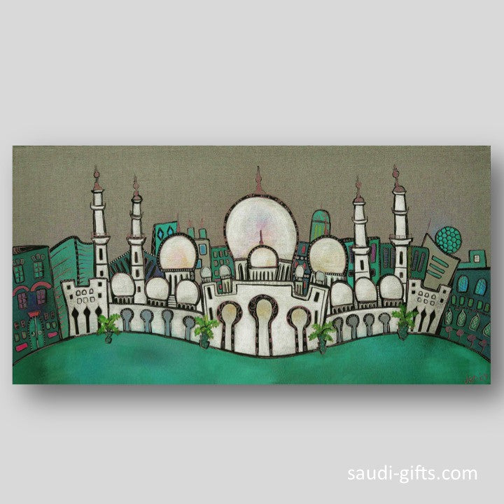 "The Grand Mosque" Limited Edition print - green