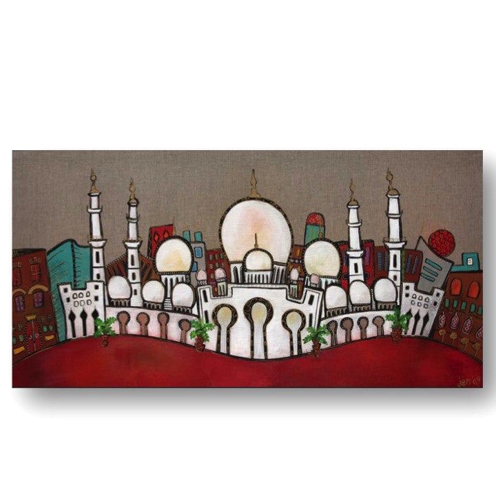 "The Grand Mosque" Limited Edition print - red