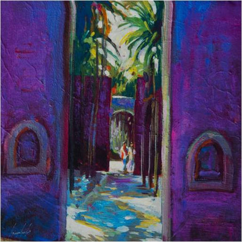 Annada Silk Art Scarf 'Gateway to Heaven'