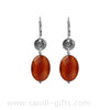 Hope Earrings with Carnelian and Rumi Poetry